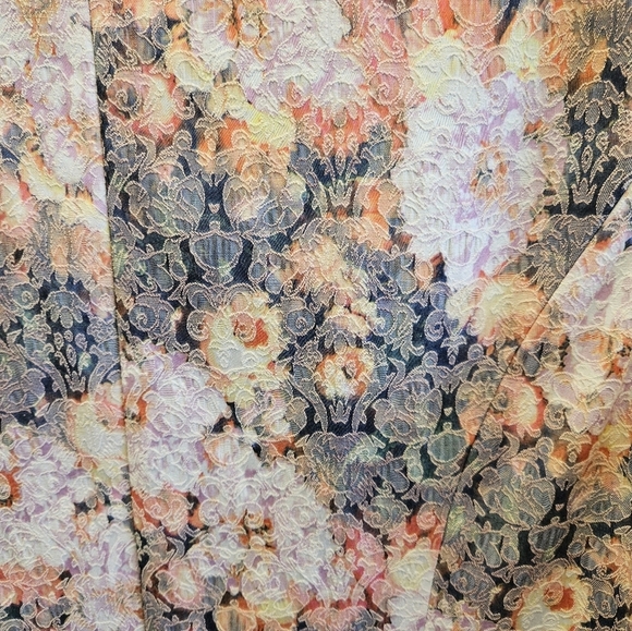 Adrianna Papell Floral Cocktail Wedding Womens Dress - Picture 7 of 9